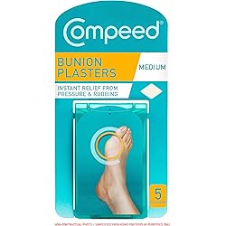 Compeed Bunion Plasters, 5 Hydrocolloid Plasters, Foot Treatment, Effective Protection Against Pressure and Rubbing, Dimensions: 4.7 cm x6.8 cm