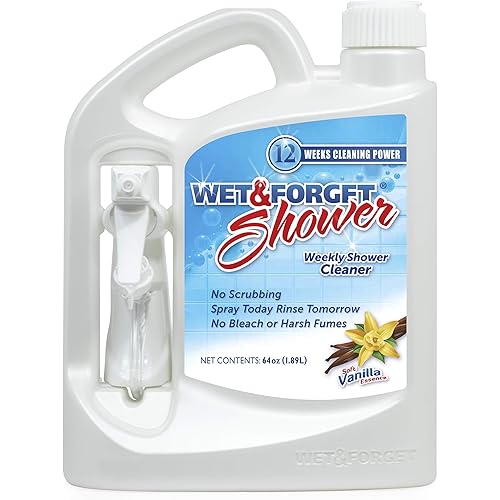 Wet & Forget Shower Cleaner Weekly Application Requires No Scrubbing, Bleach-Free Formula, 64 OZ. Ready to Use & Affresh Dishwasher Cleaner, 6 Tablets | Formulated to Clean Inside All Machine Models