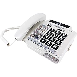 ClearSounds CSC500 Amplified Landline Phone with Speakerphone and Photo Frame Buttons - Up to 30dB Amplification, T-Coil Hearing Aid Compatible