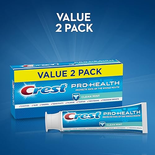 Crest Pro-Health Clean Mint Toothpaste, 4.6 Ounce Pack of 2 Packaging May Vary
