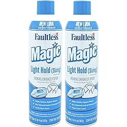 MAGIC Sizing Spray Light Body – No Flaking or Clogging! Light Ironing Spray – 20oz Wrinkle Iron Spray for Clothes Pack of 2 – Fresh Linen Scent Finishing Spray