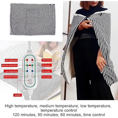 mumisuto Heated Blanket, USB Heating Pad with Timing 3 Gear Temperature Adjustment Electric Blanket Suit for Shawl Knee Pad Quilt Pillow
