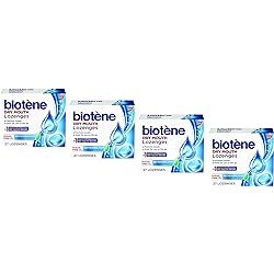 Biotene Dry Mouth Lozenges for Fresh Breath 27 count, Refreshing Mint. Pack of 4