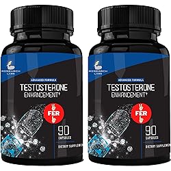 Pharmacist Recommended 2 fer 1 Offer180ct Testosterone Booster Enhancement by Research Labs. Increase Lean Muscle Energy & Strength w Saw Palmetto, Tribulus, Horny Goat Weed, Zinc & More