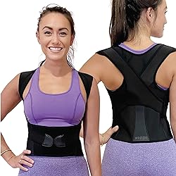 NORIBO | Back Brace-Posture Corrector for Women & Men - Adjustable Upper & Lower Back Support - Neck, Back & Shoulder pain relief - Back Posture Corrector, Back Braces & Spine corrector Medium