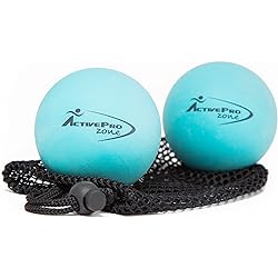 ActiveProZone Therapy Massage Ball - Instant Muscle Pain Relief. Proven Effective for Myofascial Release, Deep Tissue Pressure, Yoga & Trigger Point Treatments. Set - 2 Extra Firm Balls W Mesh Bag