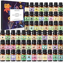 Essential Oil Set - Essential Oils - Pure Essential Oils - Perfect for Diffuser, Massage, Soap, Candle, Bath Bombs Making, 60x10ml0.33fl.oz