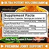 Trucurc Turmeric Curcumin Supplement with 95% Standardized Pure Tumeric Curcumin and Bioperine Black Pepper for Max Absorption- Highest Potency for Anti-Inflammatory Joint Health Support - 60 Capsules