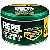 Repel HG-64090 64090 10-Ounce Citronella Insect Outdoor Candle, 1 & Cutter 61067 HG-61067 32Oz Rts Bug Free Spray, 1 Pack, Silver Bottle