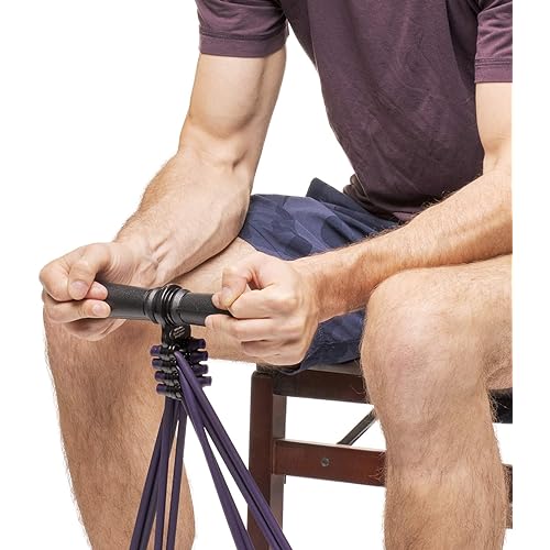 OPTP Grip & Forearm Strengthener by Bob & Brad – Adjustable Resistance Grip Strength Trainer with Tubing and Handles for Arm, Wrist, Hand and Finger Exercises for Rock Climbing, Golf, Tennis and More