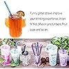 Dakoufish 11 Inch Reusable Tritan Plastic Straws, Replacement Glitter Sparkle Drinking Straws for 24 oz-40 oz Mason JarsTumblers,Dishwasher safe,Set of 12 with Cleaning Brush6color,11inch