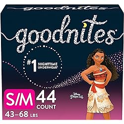 Goodnites Nighttime Bedwetting Underwear, Girls' SM 43-68 lb., 44 Ct