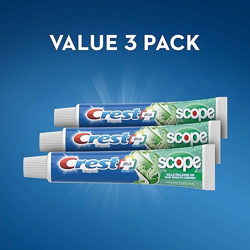 Crest Scope Complete Whitening Toothpaste, Minty Fresh, 5.4 oz Pack of 3