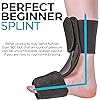 BraceAbility Dorsal Night Splint | Plantar Fasciitis Pain Relief, Foot Drop Brace for Sleeping, and Achilles Tendon Stretcher Boot for Nighttime Ankle Dorsiflexion SM