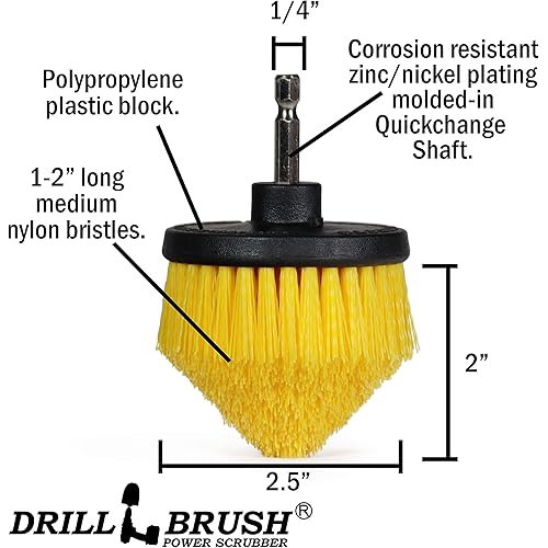 Drill Brush Power Scrubber by Useful Products - Shower Brush - Shower Cleaner - Toilet Cleaner - Bathroom Cleaner - Toilet Brush - Tile Cleaner - Floor Cleaner - Bathroom Accessory Set - Clean Shower