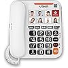 VTECH SN1127 Amplified Corded Answering System. 8 Photo Speed Dial, 90dB Ringer Volume, Big High-Contrast buttons, Audio Booster40db, Visual Ringer. Perfect for Seniors, Visually & Hearing Impaired