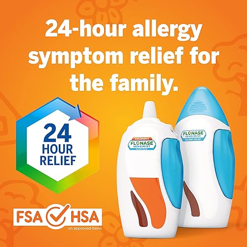 Flonase Sensimist Allergy Relief Nasal Spray for Children, 24 Hour Non Drowsy Allergy Medicine - 60 Gentle Sprays