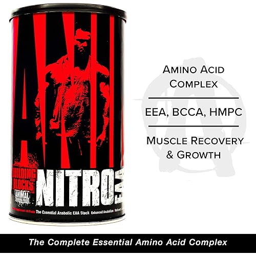 Animal Nitro – Essential Animo Acids with BCAA Supplement – Recover and Grow Muscle – Turn Your Muscles Anabolic After Your Workout – 44 Packs AN-NI-044-01