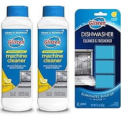 Glisten Dishwasher Magic Machine Cleaner & Disinfectant 2-Pack and Freshener Tablets