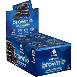 Prime Bites Protein Brownie from AP Sports Regimen | 16-17g Protein | 5g Collagen | Delicious Guilt-Free Snack | 12 bars per box Chocolate Cookie Monster