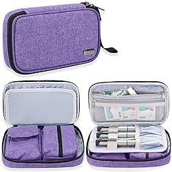 Luxja Diabetic Supplies Travel Case, Storage Bag for Glucose Meter and Other Diabetic Supplies Bag Only, Purple