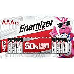 Energizer MAX AAA Batteries 16 Pack, Triple A Alkaline Batteries