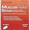 2 Pack of 60] Mucus Relief PE Generic for Mucinex Sinus Congestion IR Tablets 60 Count