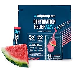 DripDrop ORS Hydration - Electrolyte Powder Packets - Watermelon - 32 Count