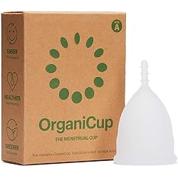 OrganiCup Menstrual Cup by AllMatters - Size ASmall - Reusable Period Cup - Pad and Tampon Alternative - Light to Heavy Flow - Not Offered in California