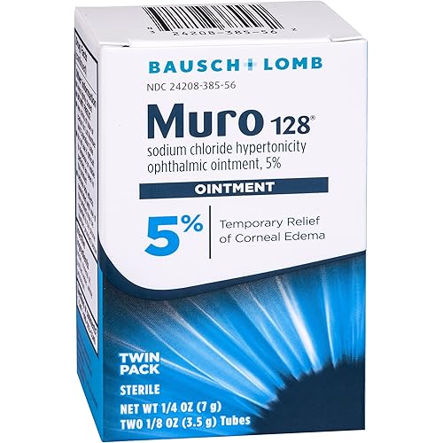 MURO 128 Sodium Chloride Hypertonicity Ophthalmic Ointment, 5% TWIN PACK