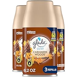 Glade Automatic Spray Refill, Air Freshener for Home and Bathroom, Cashmere Woods, 6.2 Oz, 3 Count