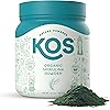 KOS Organic Spirulina Powder - Pure, Non-Irradiated Green Blue Spirulina - Rich in Protein, Vitamins, Antioxidants, Fiber - Green Superfood Powder, 13.5oz, 109 Servings
