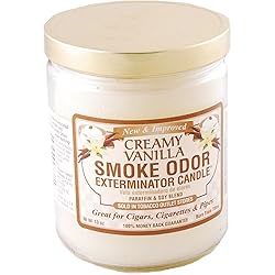 Odor Exterminator Candle Creamy Vanilla 13once by Smokers Candle