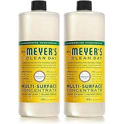 Mrs. Meyer's Multi-Surface Cleaner Concentrate, Use to Clean Floors, Tile, Counters, Honeysuckle, 32 fl. oz - Pack of 2