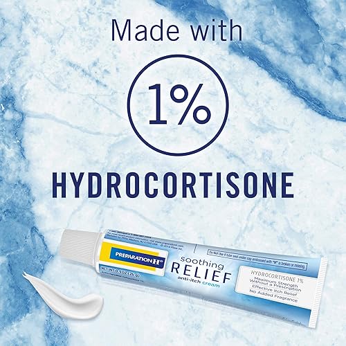 Preparation H Soothing Relief Anti Itch Cream, 1% Hydrocortisone Cream for Butt Itch Relief - .9 Oz Tube