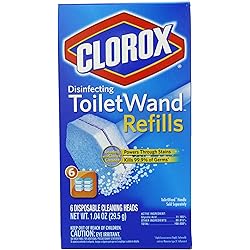 Clorox Disinfecting Toilet Wand Head Refill in White