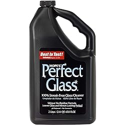 HOPE'S Perfect Glass Cleaner Refill, 67.6-Ounce, Streak-Free Glass Cleaner Refill, Less Wiping, No Residue, Black 2LPG6
