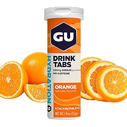 GU Energy Hydration Electrolyte Drink Tablets, 4-Count 48 Servings, Orange