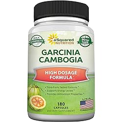 Garcinia Cambogia 1600mg - 180 Capsules - Natural Pure Extract Pills - Ultra HCA & Garcinia Cambogia Supplement Alternative to Gummies, Drops, Tea & Powder