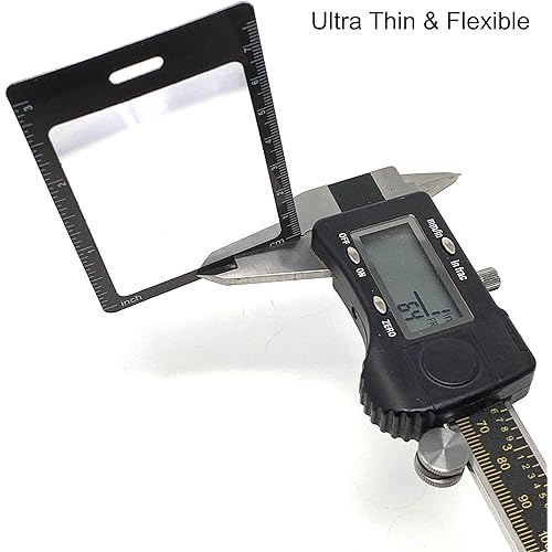 6 Credit Card Size 3X Magnifiers, Each Magnifier for Reading has 3X Fresnel Lens, Use as 3X Magnifying Glass, Pocket Magnifier, Reading Magnifier for Menus or as Accessory for ID Badge Holder Lanyards