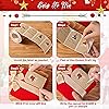400 Pieces Christmas Stickers Adhesive Christmas Kraft Labels Christmas Name Tags for Xmas Seals Cards Present Party Favor Decorations, 3 x 2 Inch Christmas Tags, 5 Designs