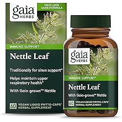 Gaia Herbs Nettle Leaf - Immune, Respiratory, and Sinus Support Supplement - Helps Maintain Upper Respiratory Health - Supports Immune Health - 60 Vegan Liquid Phyto-Capsules 30-Day Supply