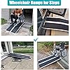 7FT KOLO Foldable Wheelchair Ramp, 84" L x 31.3" W, 600 lbs Capacity, Non-Skid Portable Ramps for Steps, Lightweight with Handle, for Wheelchairs Scooters to Home Steps Stairs Doorways