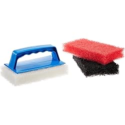 STAR BRITE Scrub Pad Kit - 3 Different Textured Scouring Pads & Interchangeable Handle 040023PW