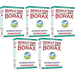 20 Mule Team Borax TyKJW Laundry Booster, Powder, 4 Pounds 5 Pack