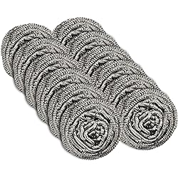 12 Pack Stainless Steel Scourers by Scrub It – Steel Wool Scrubber Pad Used for Dishes, Pots, Pans, and Ovens. Easy scouring for Tough Kitchen Cleaning