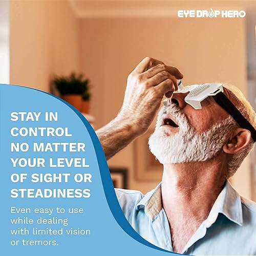 Eye Drop Guide | Dropper Dispenser - Use with Dry Eye, Allergies, Tremors, Glaucoma More - by Eye Drop Hero