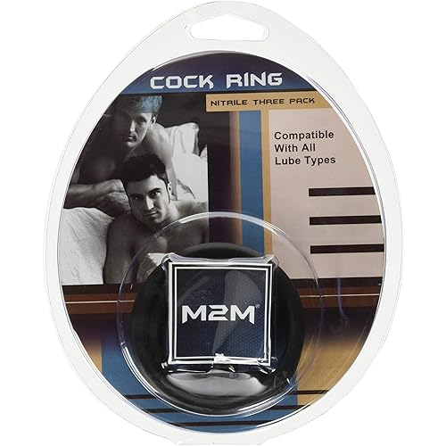 M2m Cock Ring, Nitrile, 3 Piece Set, Black