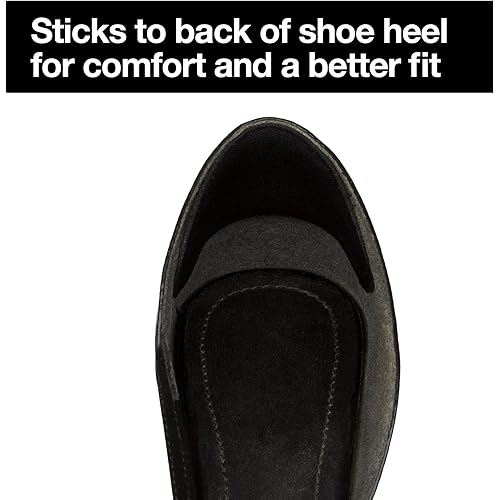 ZenToes Heel Protectors Back of Shoes Cushioned Adhesive Liner Inserts for Men and Women - 8 Count Black