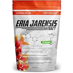 ERIA JARENSIS Extract - Bulk Powder 10 Grams 133 Servings - New Pea Supplement New Stimulant and NOOTROPIC Increase Focus Energy Cognitive Performance - Scoop Included